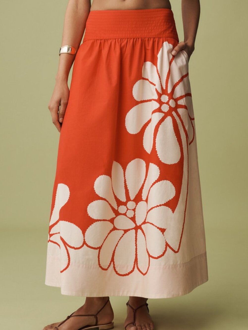 FARM Rio x Anthropologie Palermo Midi Skirt Size Small